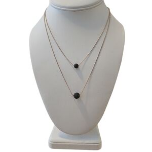 Lava Rock Stone Beads Pendant Essential Oil Diffuser Multilayer Necklace
